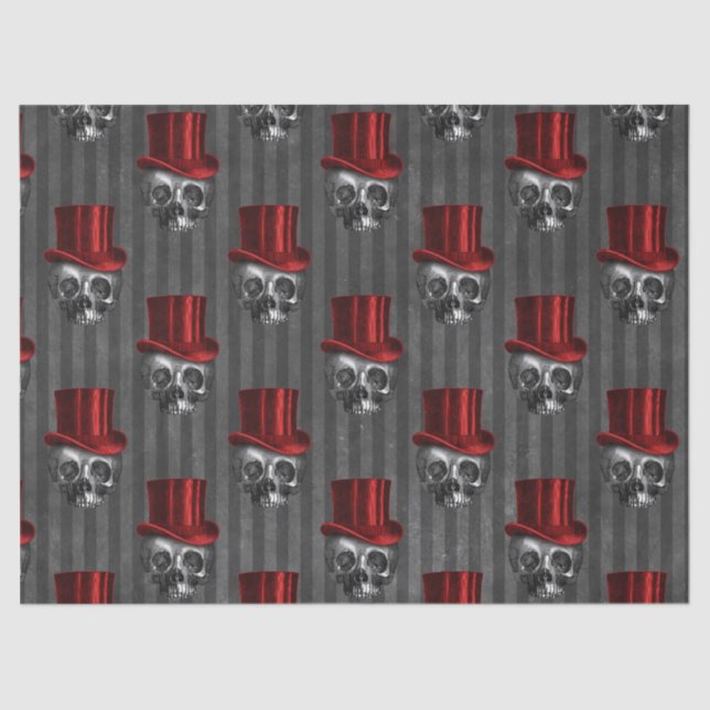 Cool steampunk skull pattern tissue paper (Front)