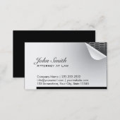 Cool Steel Inside Attorney Business Card (Front/Back)
