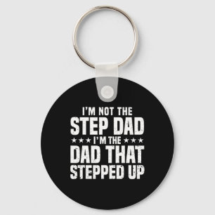 Cool Step Up Dad For Men Father World#39;s Best St Keychain