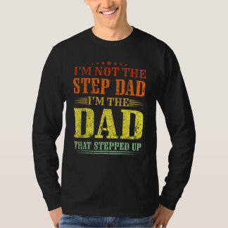 Cool Step Up Dad For Men Father World s Best Stepd T-Shirt