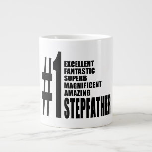 Cool Stepfathers : Number One Stepfather Large Coffee Mug
