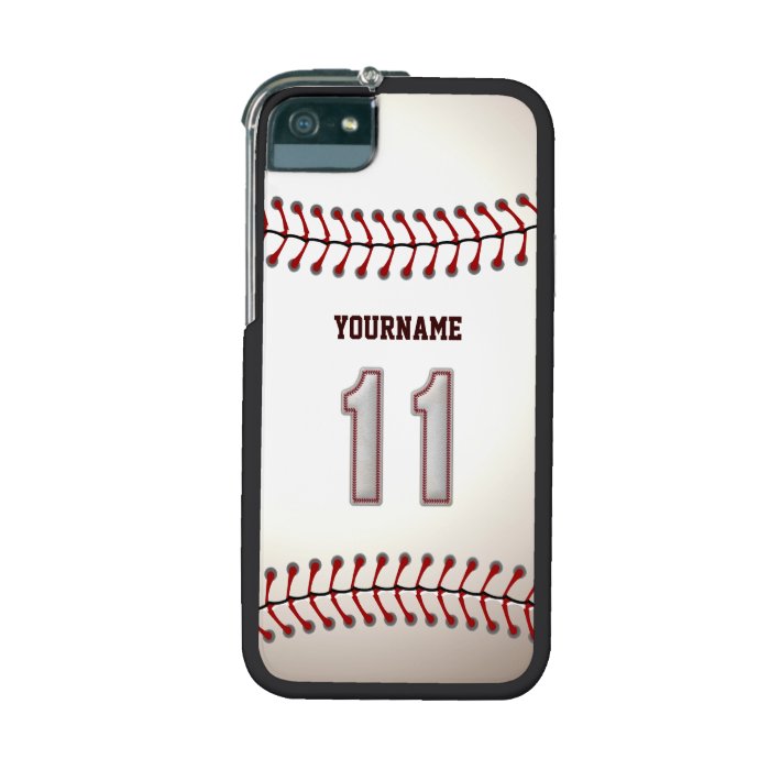 Cool Stitched Baseball Number 11 iPhone 5 Case