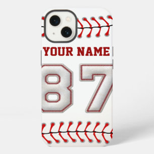 Cool Stitched Baseball Number 87 iPhone 13 Case
