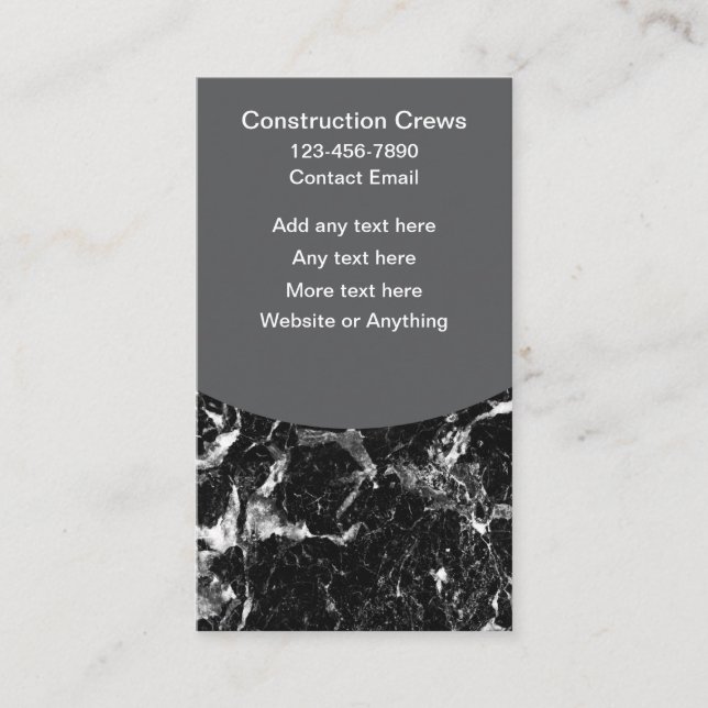 Cool Stone Look Vertical Business Cards (Front)