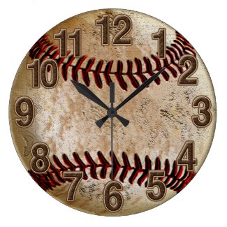 Cool Stone Look Vintage Baseball Clock for Him
