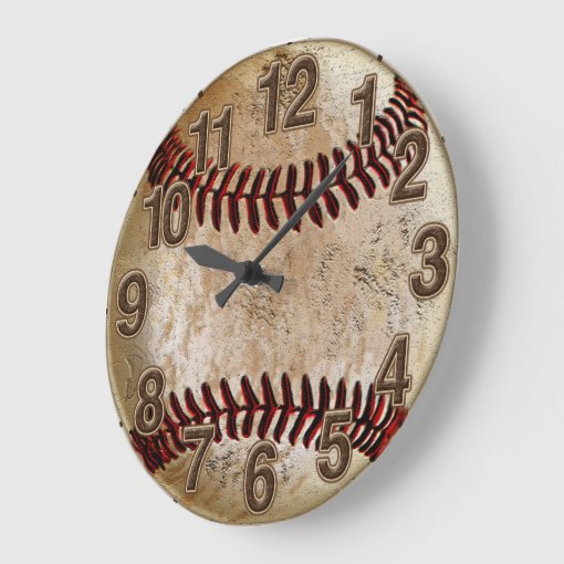 Cool Stone Look Vintage Baseball Clock for Him Zazzle