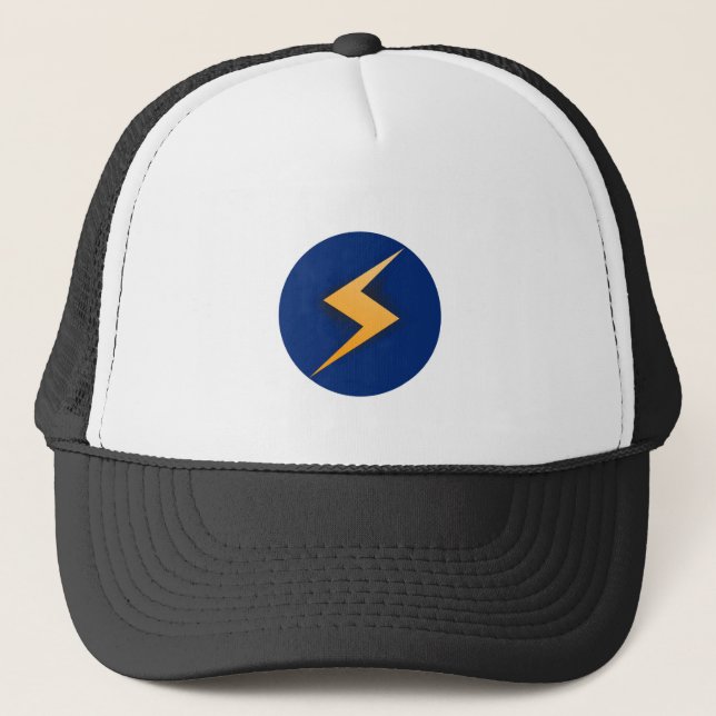 Cool Storm Cryptocurrency Coin Sign Trucker Hat (Front)
