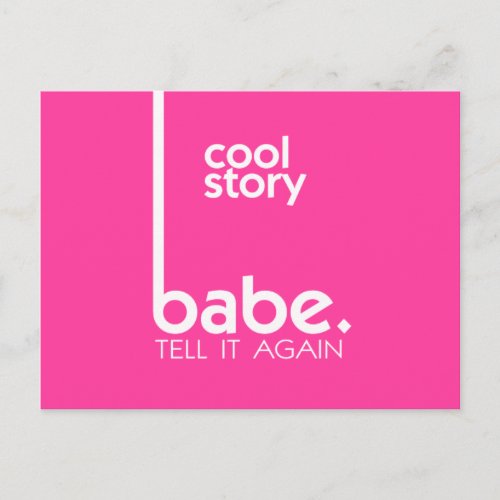 COOL STORY BABE Modern Style Postcard