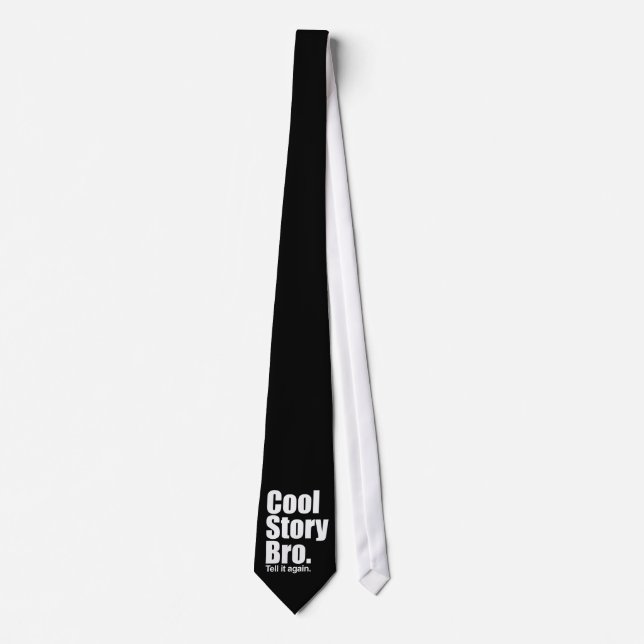 Cool Story Bro. Customizable Background Tie (Front)