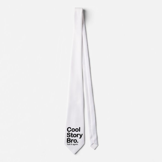 Cool Story Bro. Customizable Background Tie (Front)