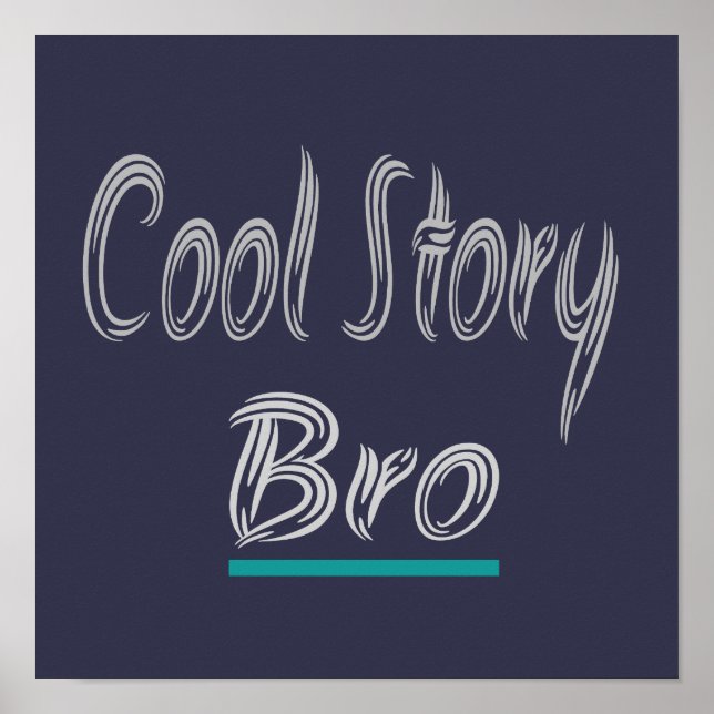 Cool Story Bro Funny Popular Trendy Poster (Front)