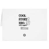 Cool story bro tell it again thumbs up cards (Back Horizontal)