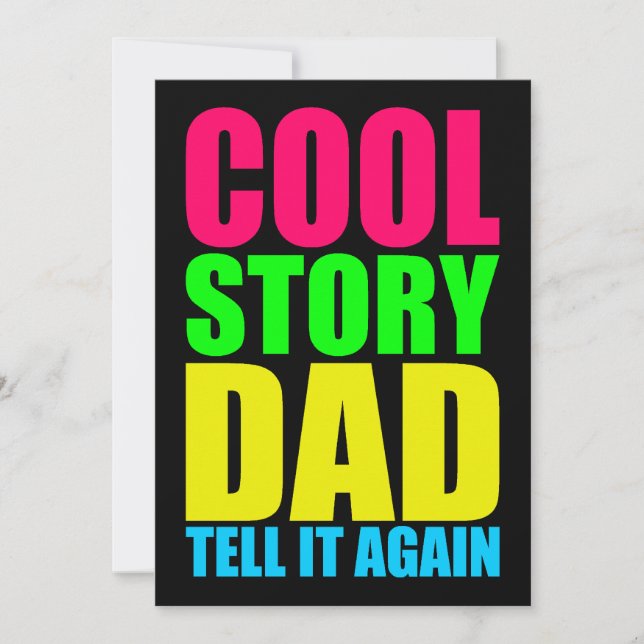 COOL STORY DAD TELL IT AGAIN INVITATION (Front)