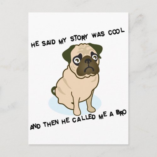 Cool Story Pug Postcard