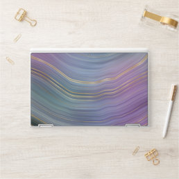 Cool Strata | Beautiful Blue Purple and Gold Agate HP Laptop Skin