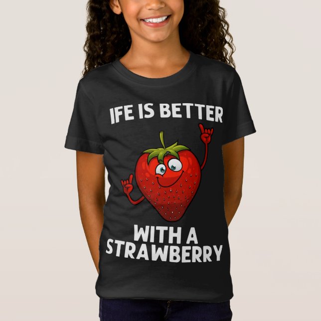Cool Strawberry For Men Women Fruit Strawberries B T-Shirt (Front)