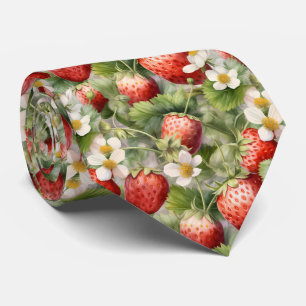 Cool Strawberry tiled pattern Neck Tie