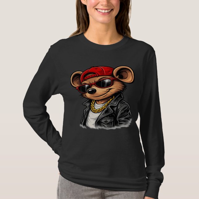 Cool Street Mouse Women's Long Sleeve Shirt  (Front)