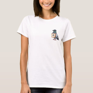 Cool Street Pigeon Illustration Wearing Sunglasses T-Shirt