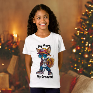 Cool Streetwear Fox – Editable Text Urban Cartoon T-Shirt