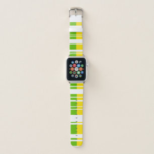 Cool Stripe Green Yellow Apple Watch Band