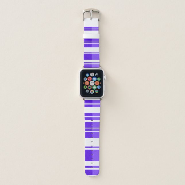 Cool Stripe Violet Apple Watch Band (Front)