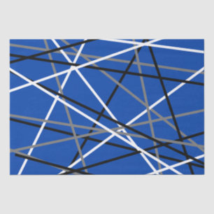 Cool Striped Guitar Blue Gray White Black  Tissue Paper