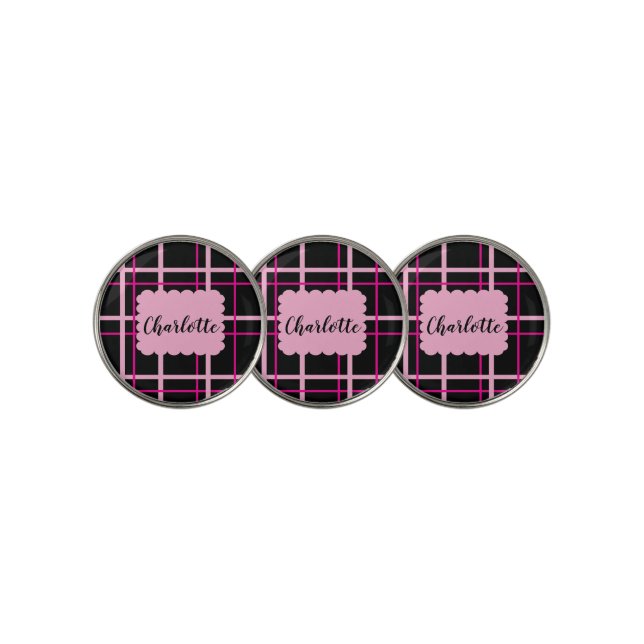 Cool Striped Pattern Golf Ball Marker (3 Up)