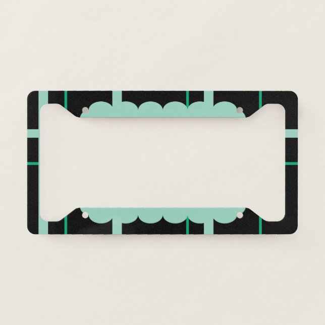 Cool Striped Pattern License Plate Frame (Front)