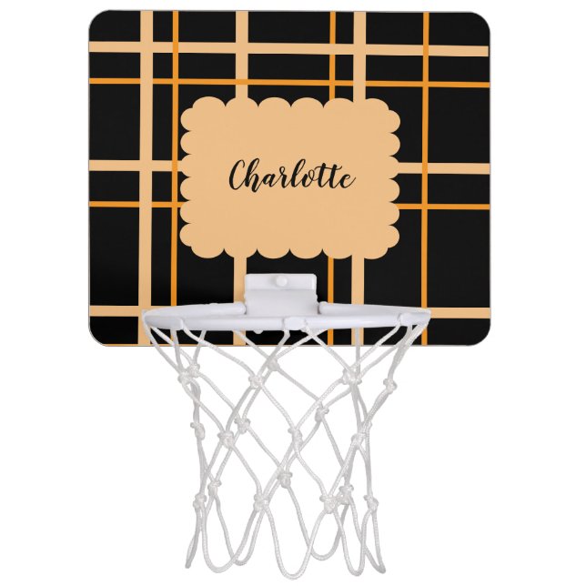 Cool Striped Pattern Mini Basketball Hoop (Front)