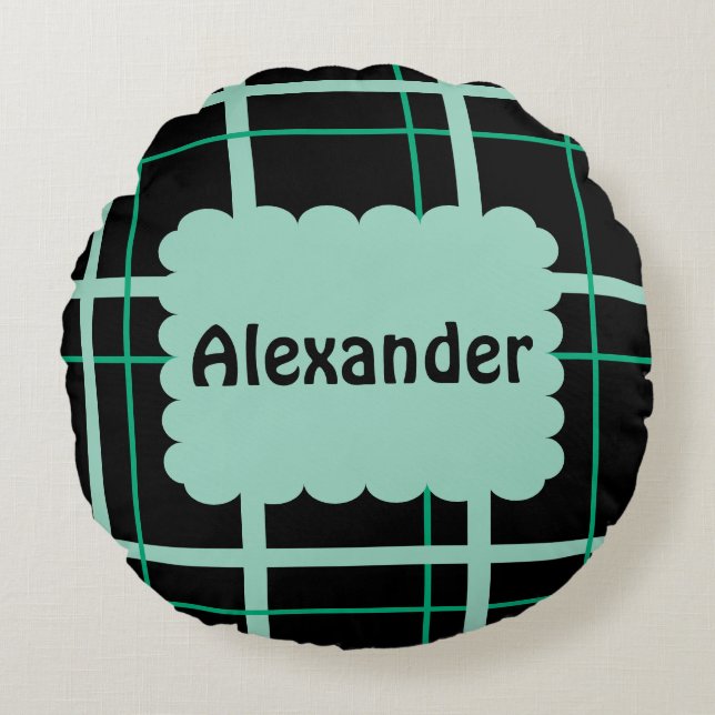 Cool Striped Pattern Round Pillow (Front)