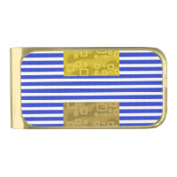Cool Stripes Blue Gold Geometric