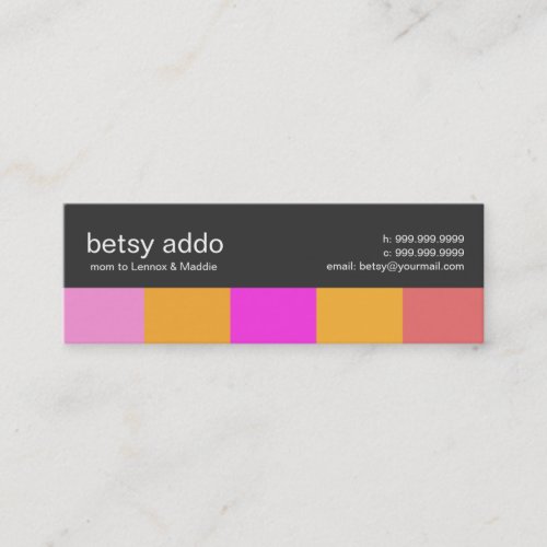 Cool Stripes Mommy Calling Cards Business Card Templates
