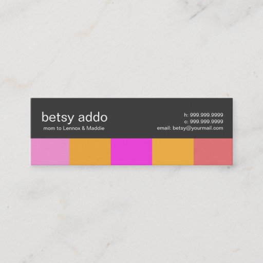 Customizable Cool Stripes Mommy Calling Cards Business Card Templates