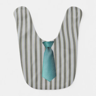 Cool Stripes with Dress Tie Baby Bib