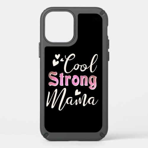 Cool strong mama quote in cute white typography Ca Speck iPhone 12 Case