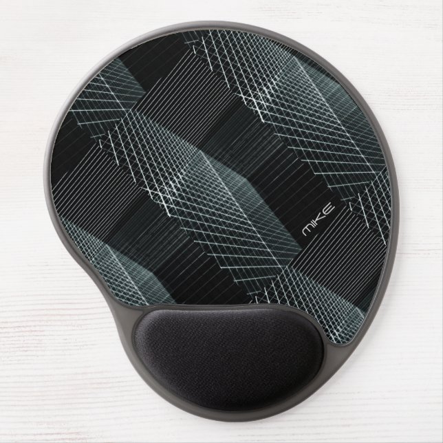 Cool Structure 3D Penetrating Light Background Hip Gel Mouse Pad (Front)