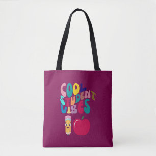 COOL STUDENT VIBES BACK TO SCHOOL KIDS TOTE BAG