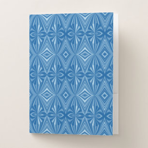 Cool Stylish Blue Pattern Pocket Folder