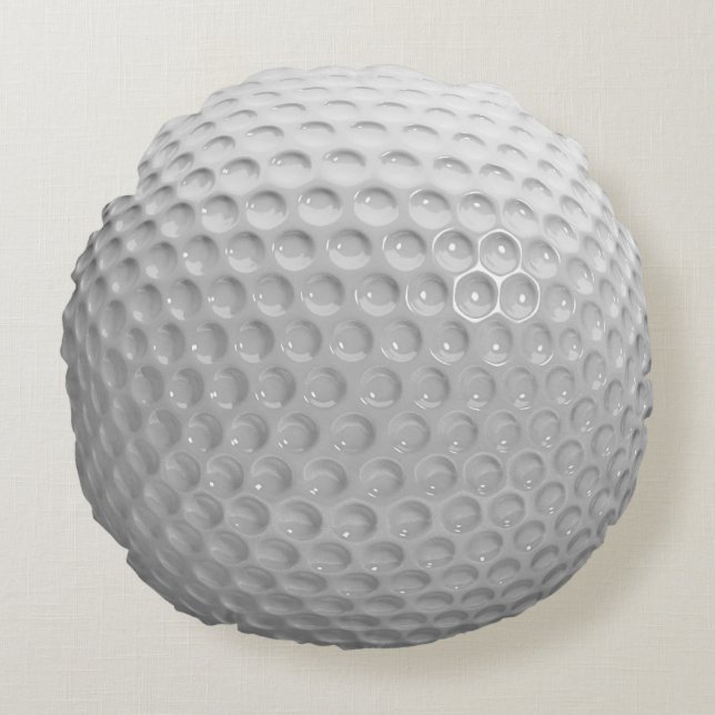 Cool Stylish Golf Sport Ball Texture Pattern Round Pillow (Front)
