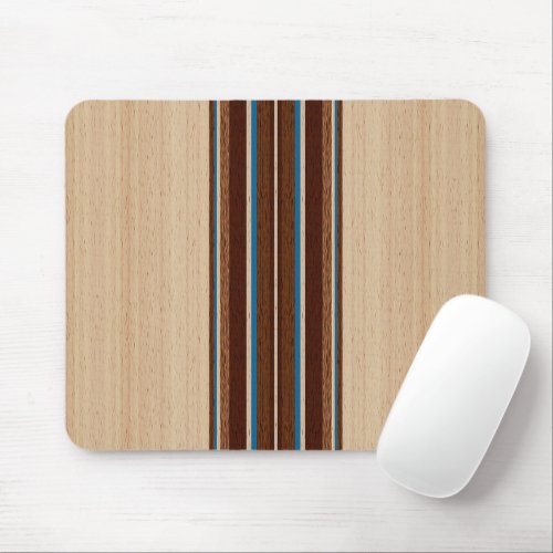 Cool Stylish Modern Hip Trendy Wood Grain Pattern Mouse Pad