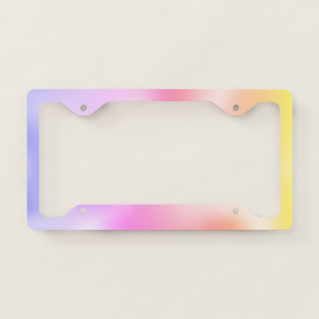 Cool Stylish Modern Holographic License Plate Frame (Front)