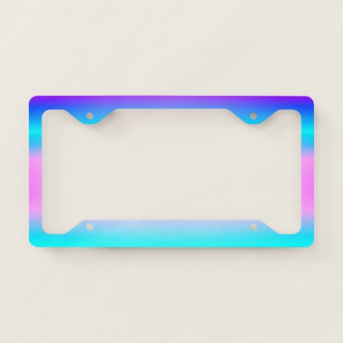 Cool Stylish Modern Ombre Holographic License Plate Frame