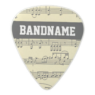 cool & stylish, musical notes & electric-guitar acetal guitar pick