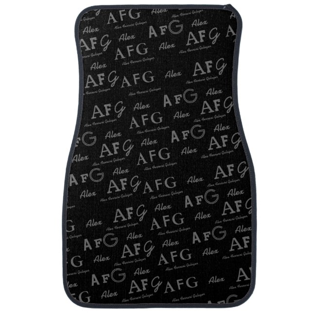 Cool Stylish names pattern personalized Car Mat (Front)
