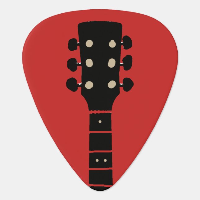 cool & stylish red rock  guitar pick (Front)