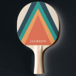 Cool Stylish Retro Stripes Personalized Ping Pong Paddle<br><div class="desc">Cool Stylish Retro Stripes Personalized Ping Pong Paddle</div>