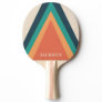 Cool Stylish Retro Stripes Personalized Ping Pong Paddle