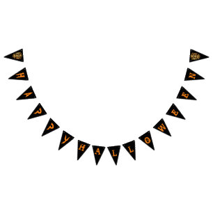Cool stylish skull Halloween party bunting banner