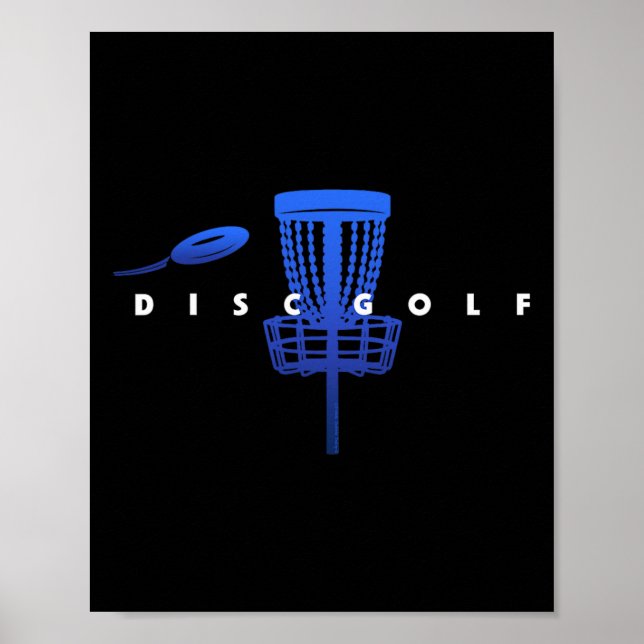 Cool Stylized Disc Golf With Sket And Disc - Disk  Poster (Front)